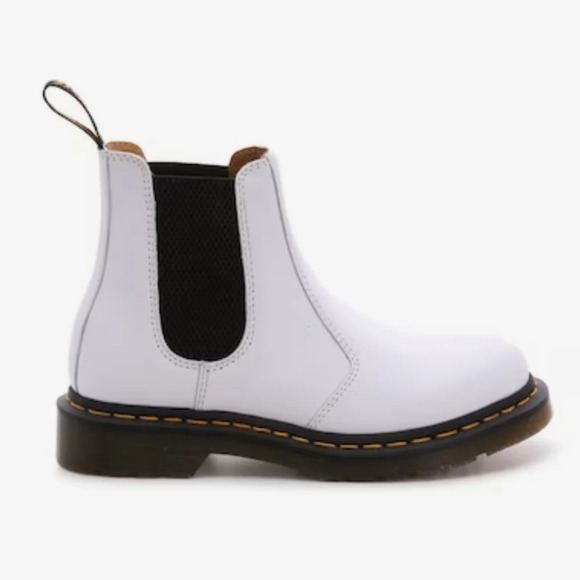 Dr. Martens 2976 Chelsea Boots White Smooth Leather - Picture 2 of 3